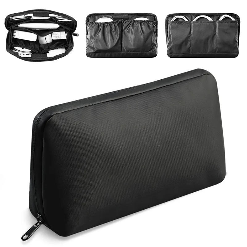 Portable Data Cable Storage Bag Mouse Headphones Power Bank Digital Accessories Organizer Bag Business Travel Makeup Bags
