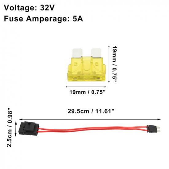 ONE 32V Standard Fuse Adapter Tap Fuse Kit with 20A Blade Style Fuse Universal