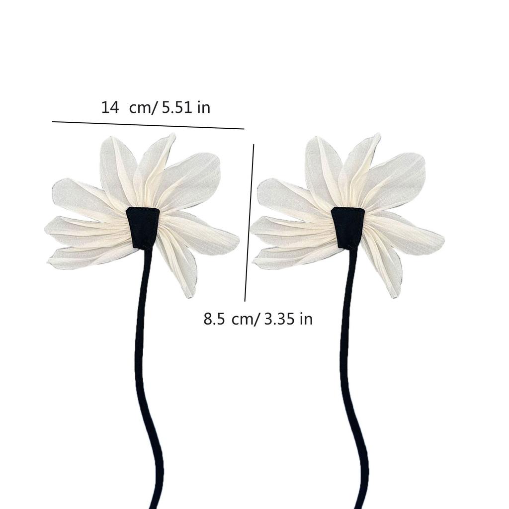 Pack of 2 Fabric Flower Pin Delicate Pin Lightweight Flower Brooch Elegant Lapel Pin Perfect for Daily Party Date Wear