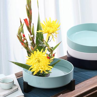 Zen Retro Čínský Japonský Styl Nádoba na Aranžování Květin Kenzan Podnos na Aranžování Květin Plastová Mísa Váza Čajový Stolek Stolní