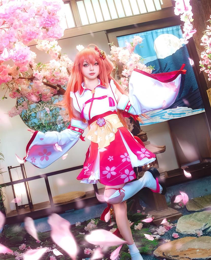 VTuber Cosplay Sakura Miko Cosplay Costume VTuber Cosplay Mikochi Sakura Miko Virtual YouTuber VTuber Cosplay Hololive HZ [NOKIJP] (Sakura Miko, L)
