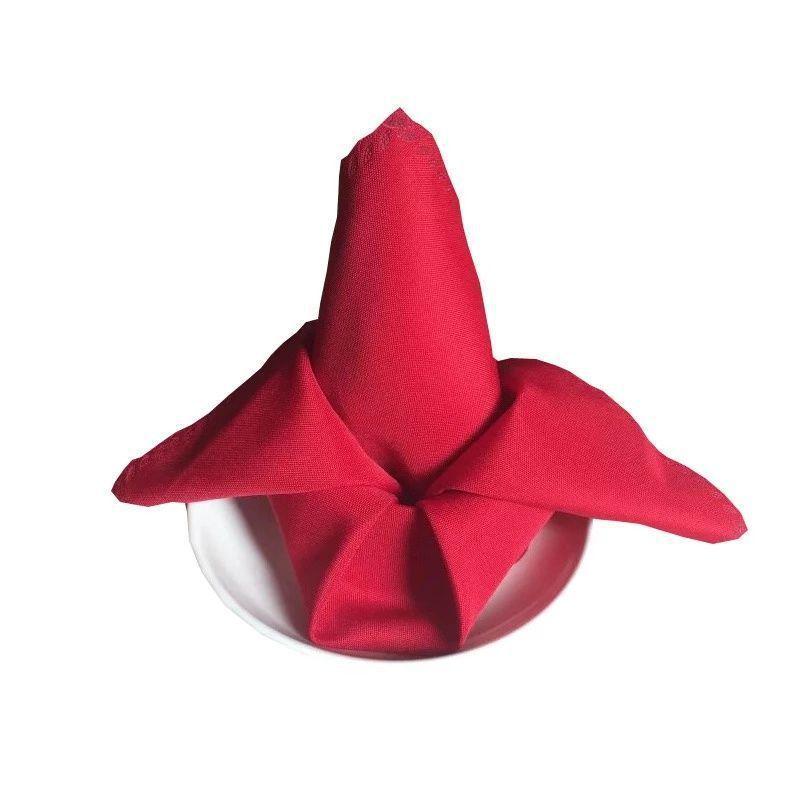 

Красная однотонная салфетка/плейсмат для отелей и кафе 40*40cm, Embossed Edge