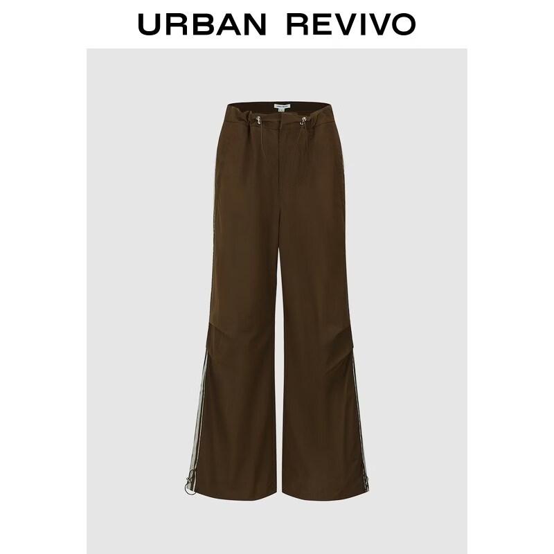 UR 2026 Spring Women s Contrast Stripe Wide-Leg Drawstring Pants M