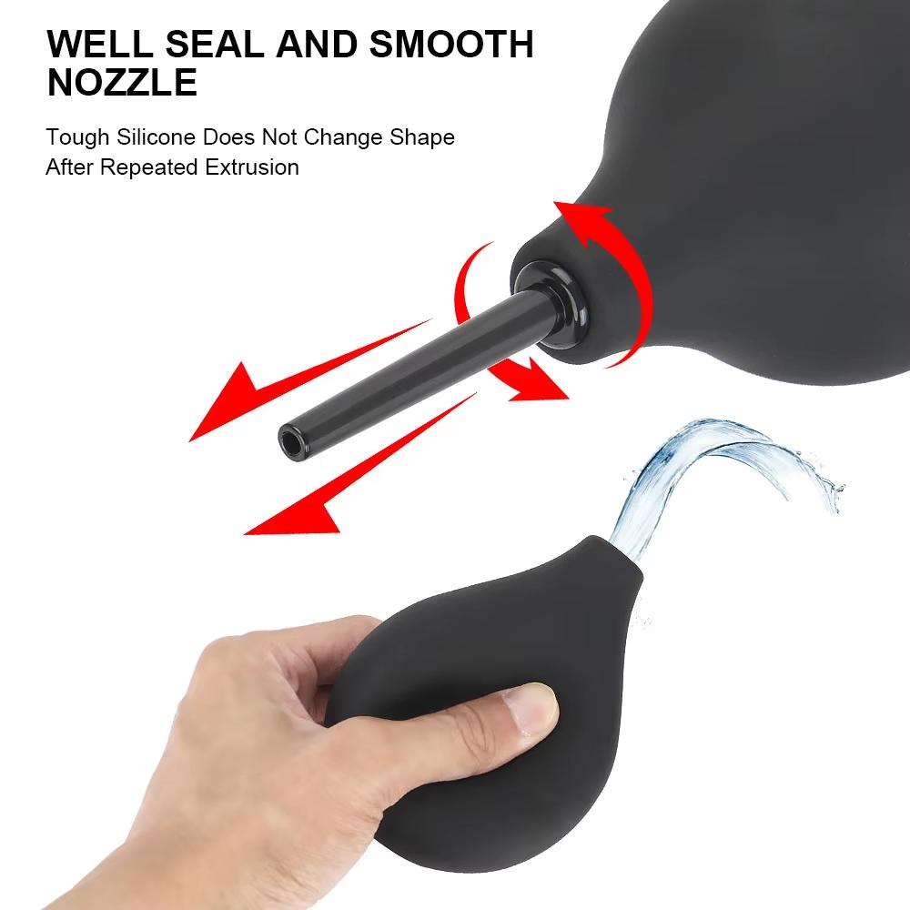 Anal Washer Nozzle Pump Vaginal Shower Butt Plug Sex Toys Douche Enema Douches