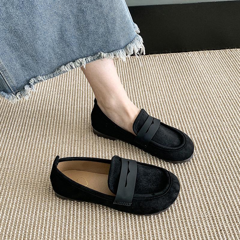 Fashion CRLAYDK Classic Women's Loafers Slip On Flat Shoes Comfort Casual Penny Dressy Summer Ladies Work Office Suede Walking Moccasins