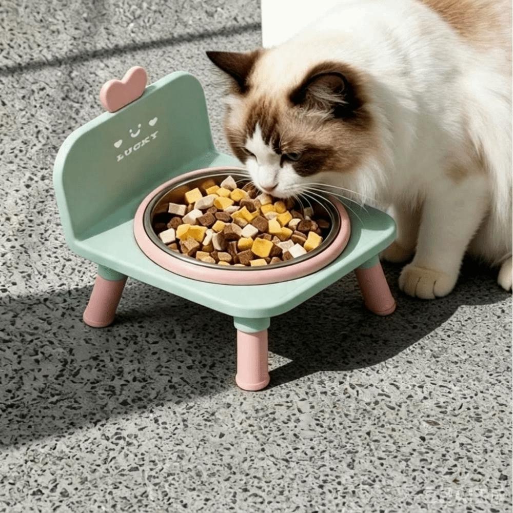 Gamelle Antidérapante pour Chien sur Pied Surélevée pour Animaux de Compagnie Gamelle Chat Cœur Utilisation Intérieure