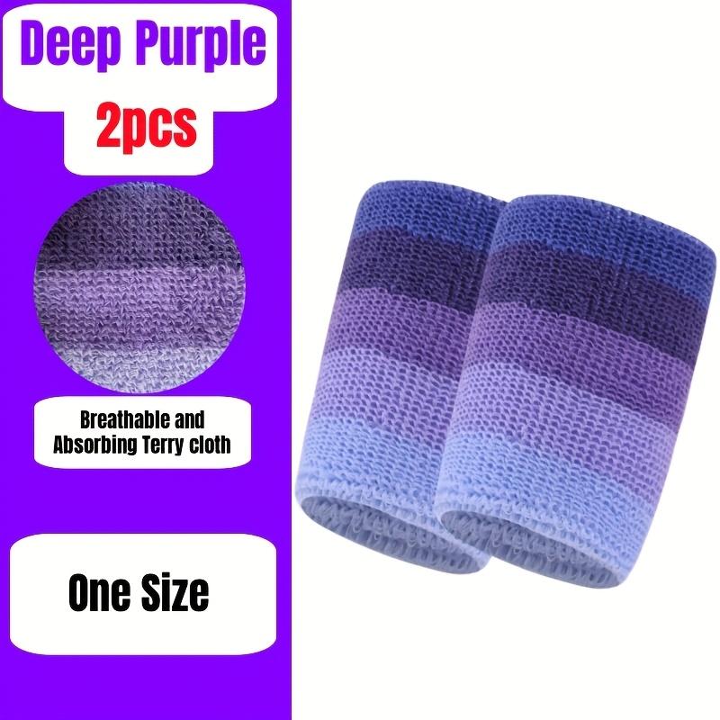 2pc Colorful Compression Wristbands,Absorbing Sweatbands,Elastic and Soft,Terry Cloth Comfortable for Men and Women  for Running