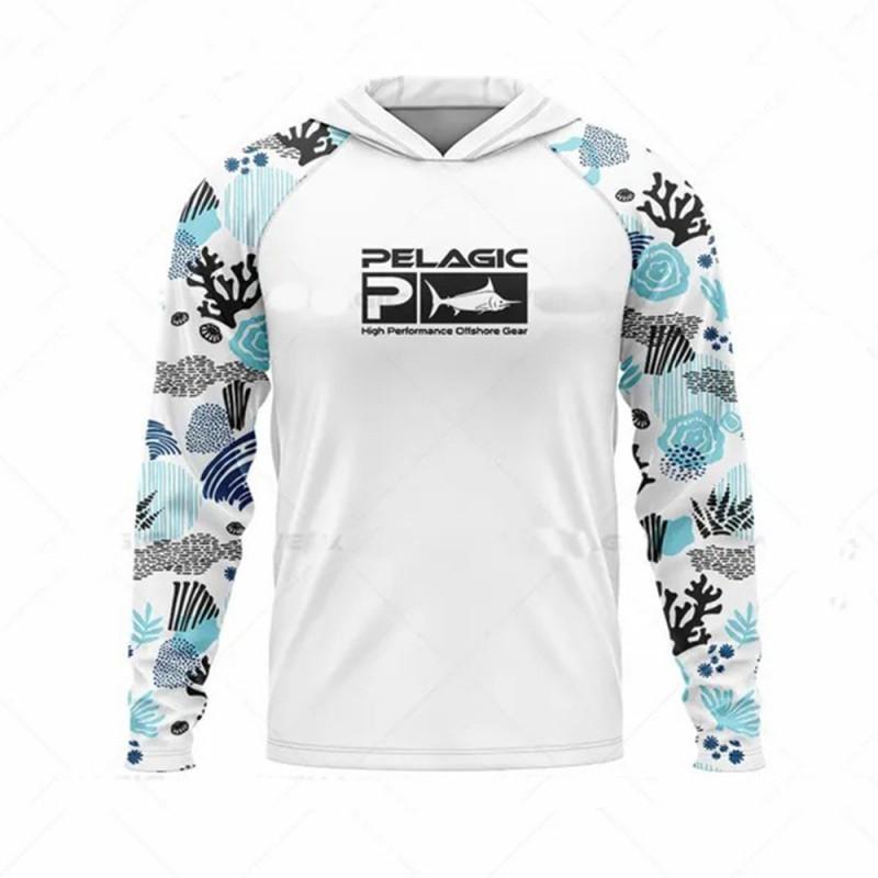UV Protection Fishing Shirt Long Sleeve Hooded Quick Dry Breathable Outdoor Angling Apparel Men Women Fall