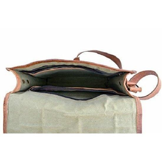 Vintage kozí kůže messenger Skutečná brašna pravá hnědá aktovka na notebook''