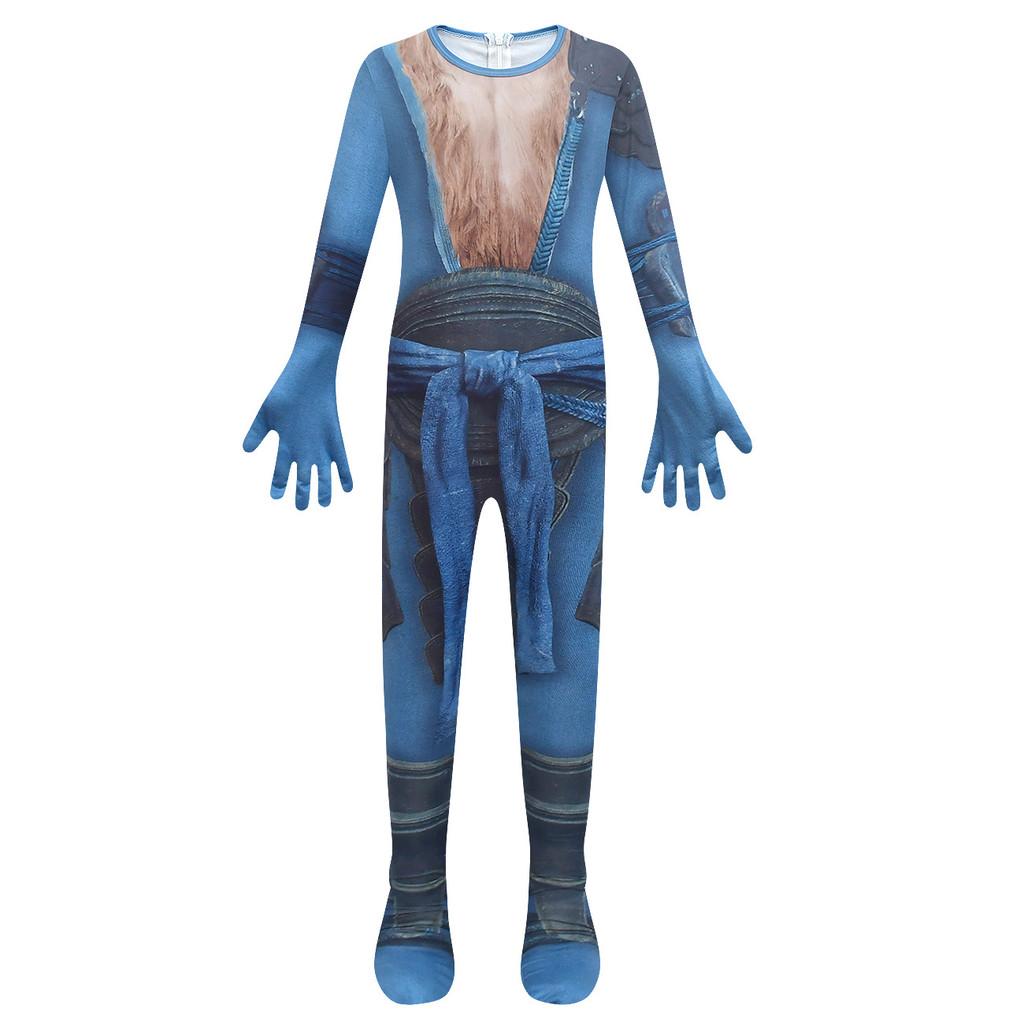 Wukong Myth Black Kids Costume Jumpsuit Mask Set Game Cosplay Halloween Party