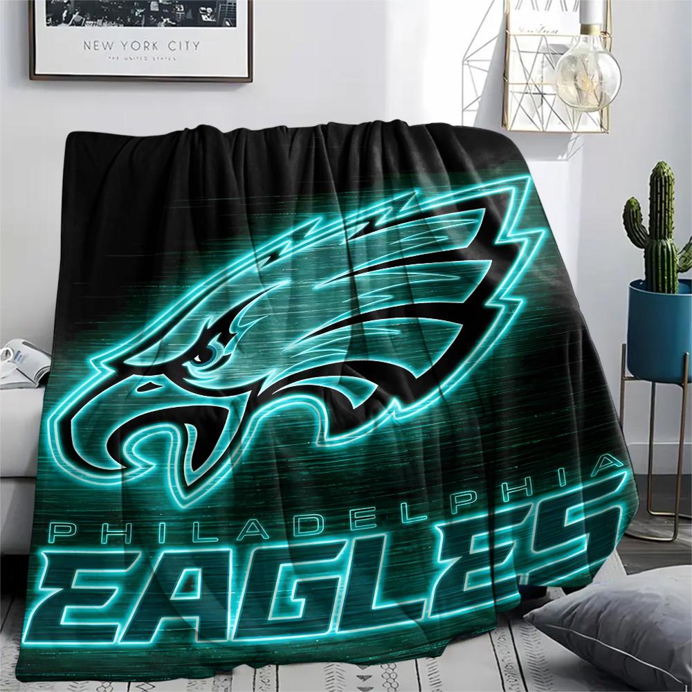 Philadelphia Eagles Print Flannel Blanket, High Quality Comfortable for All Seasons, Home Decor, Warmth and Comfort, Perfect for Christmas Gifts
