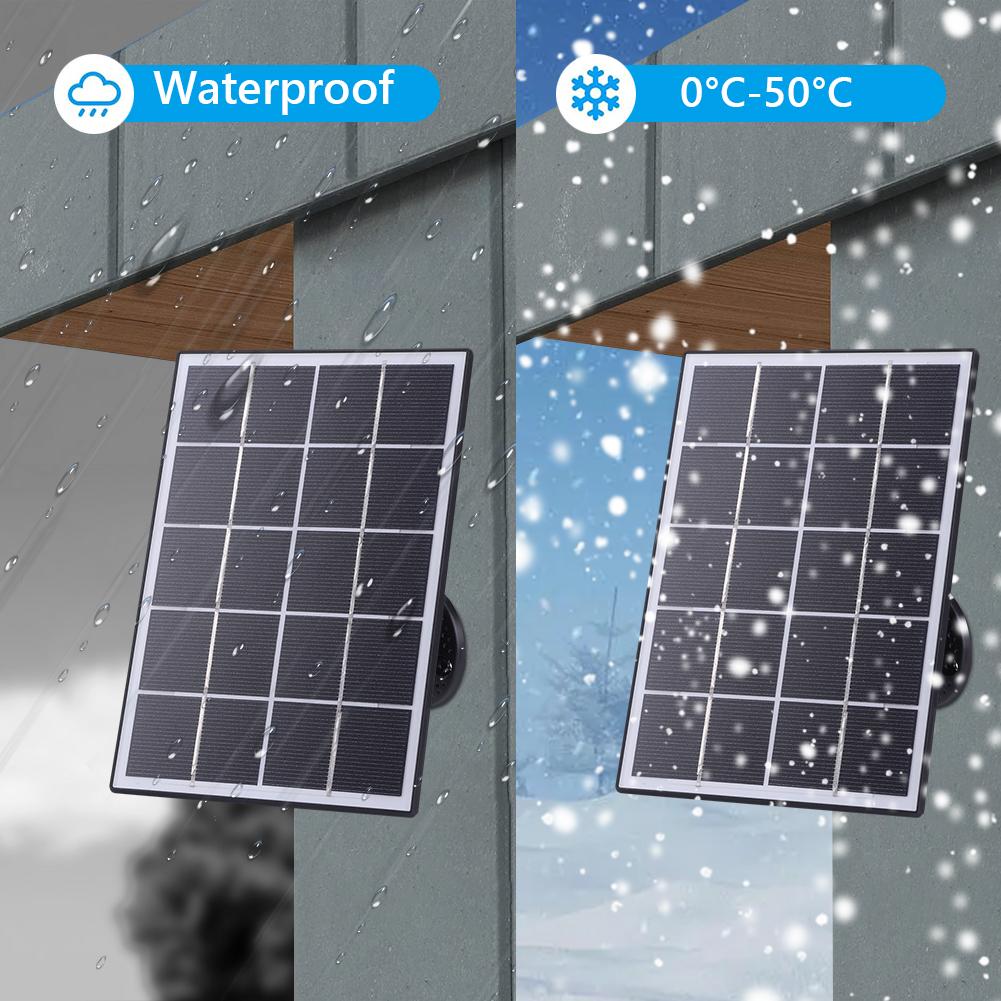 4W Solar Panel for Ring Doorbell 9.8Ft Charging Cable Solar Panel Charger 360° Adjustable Wall Mount for Ring Video Doorbell 4 4