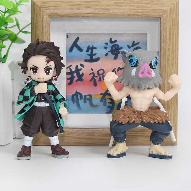 Demon Slayer Nezuko Tanjiro Inosuke Pvc Figure Collectible Toy For Fans