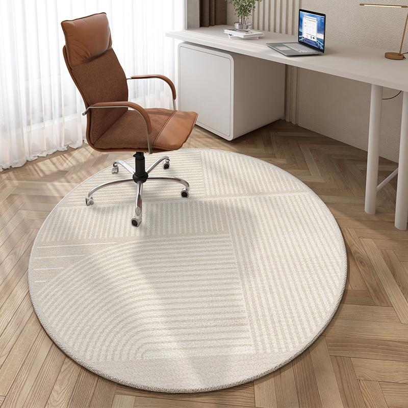 Japanese Style Living Room Decoration Carpet Simple Striped Rugs for Bedroom Round Lounge Soft Rug Home Thick Washable Floor Mat