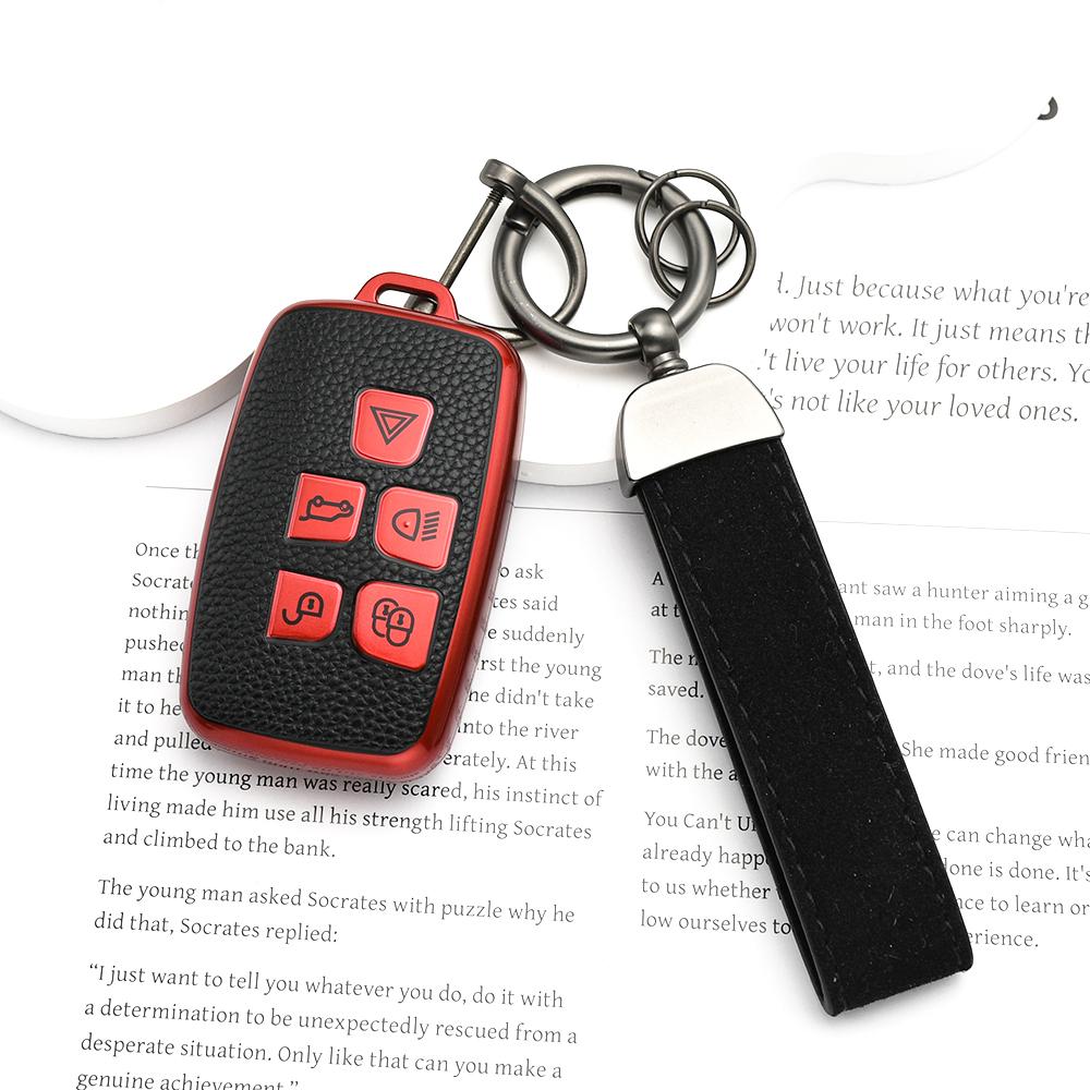 Tpu Leather Auto Shell Fob Holder For Land Rover Discovery 3 4 Elander 2 Evoque Range Rover Sport Car Key Case Cover Accessories