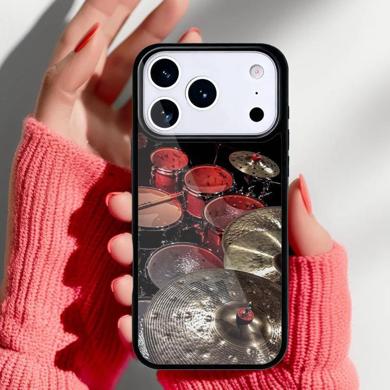Drum Drummer Phone Case for iPhone 17 16 15 14 13 Pro Max Back Cover for 12 11 Pro Coque