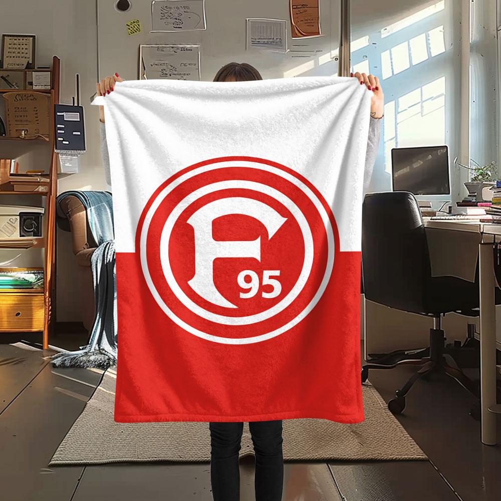 Fortuna Düsseldorf Logo Flanelldecke, Hohe Qualität, Bequem für alle Jahreszeiten, Heimdekoration, Wärme und Komfort