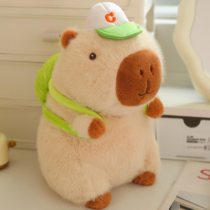 Kawaii Capybara Plush Transformation Dolls Stuffed Toy Bag Pendant Cartoon Animals for Boys Girls Birthday Xmas Gifts Home Decor