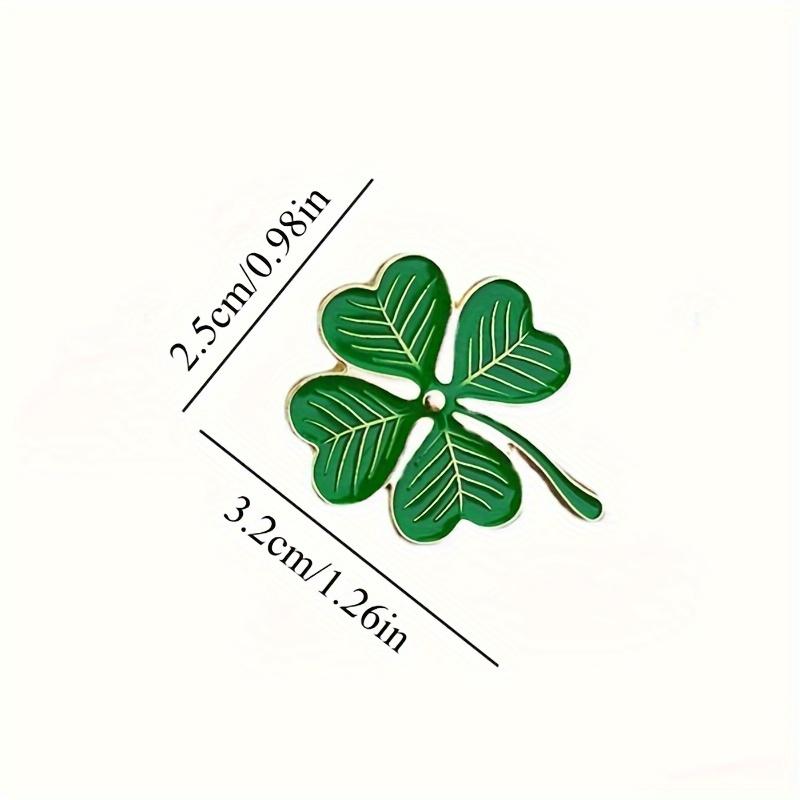 Broches de Trevo de Quatro Folhas Pins de Lapela para Chá de Bebê/Sala de Aula, Halloween, Natal, Presente de Ano Novo, Dia dos Namorados