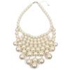 Temperament Fashion Multi Layer Pearl Necklace Earring Set Personality Versatile Tassel Pearl Exaggerated Collarbone Chain Female
