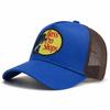Bass embroidered mesh baseball cap, color-blocked baseball cap, men's summer breathable truck hat, high-top sun hat