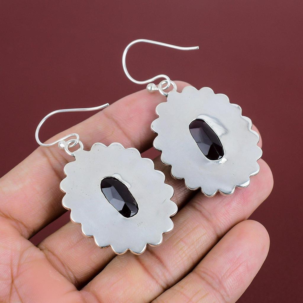 Faceted Mozambique Garnet Earring Gemstone Jewelry Handmade Earrings 925 Sterling Silver Earring Antique Jewelry Women Earring Wedding Gifts