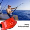 Boat Rock Fishing Rod Pole Holder Adjustable Waist Fighting Belt Tackle Accessories (Red)
