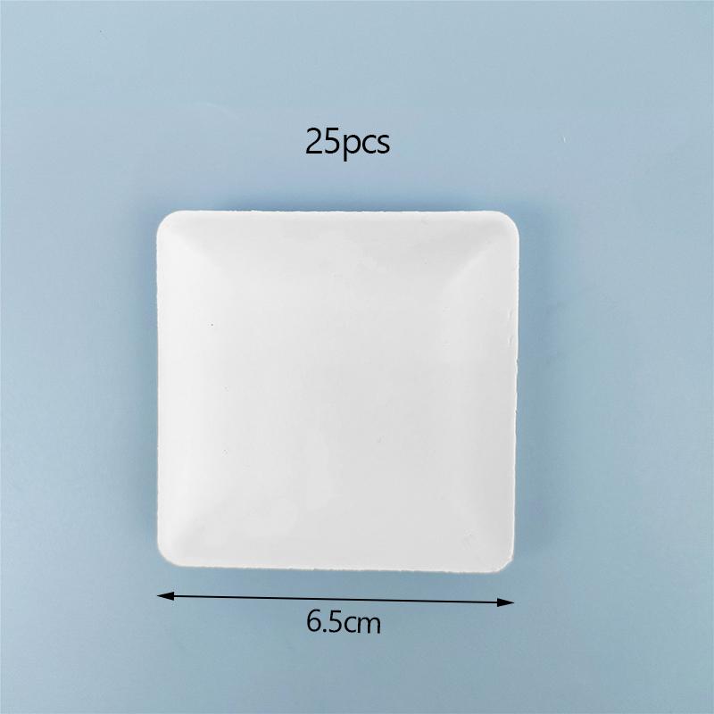 25Pcs Economy Pack Super Mini Disposable Sugar Cane Syrup Cake Salad Plates for Kitchen Restaurants Dipping Saucer Plates New