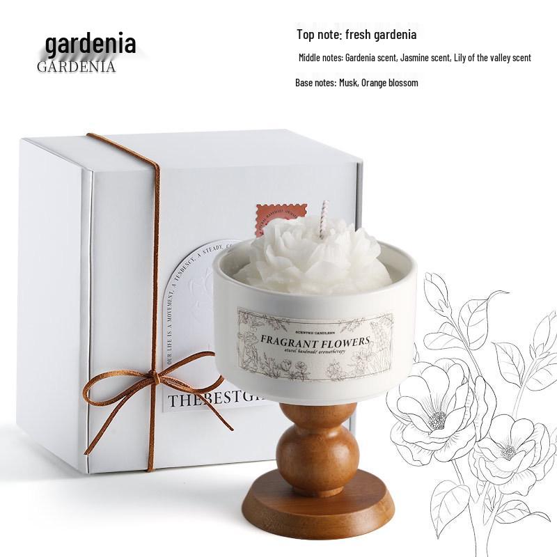 Premium Camellia Scented Candle Gift Set - Soy Wax Wedding Decoration, Birthday & Party Favor.
