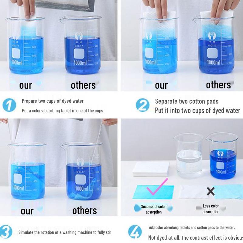 Washing Machine Lint & Hair Remover Sheets – Anti-Dyeing & Color Transfer Absorbers