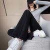 2024 Women's High-Waisted Micro-Flare Jeans: Slim Fit, Elastic, Floor-Length Pants