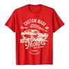 Motors Vintage Old School Tees Unisex Short Sleeve T‑Shirt Vintage Classic Car Graphic Print Crew Neck Tshirts Cotton Soft Tops