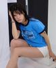 EEERRR Saint Licence Artwork Semi-Crop Ringer T-Shirt (Blue)