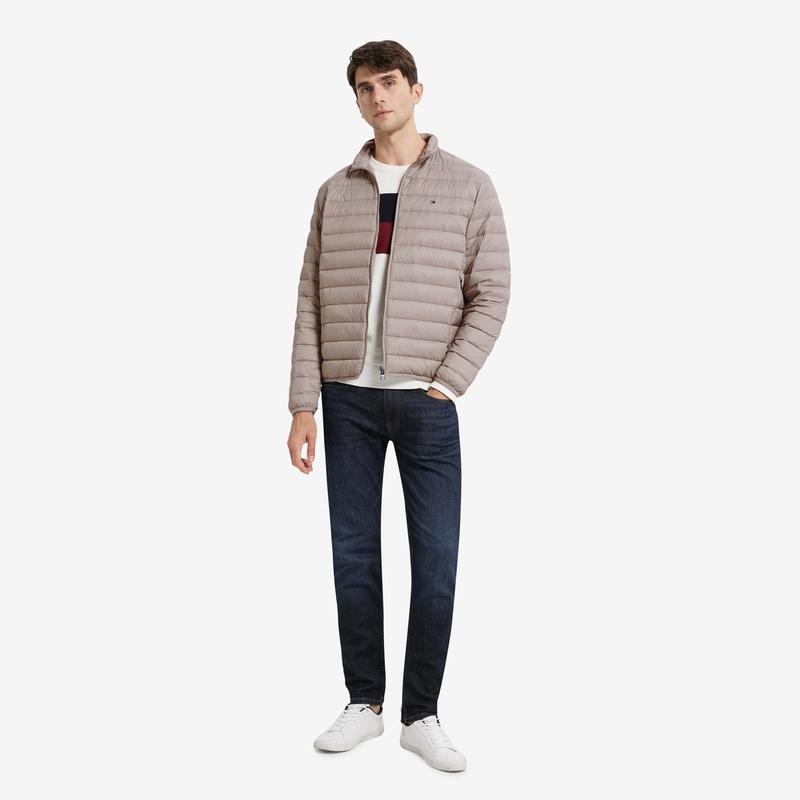 Tommy Hilfiger logo-patch zipped puffer jacket MW0MW28065