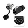 LP 28 Waterproof Connector IP68 Screw Lock Circular 50A 500V 2 Wiring 2 Pin 3 Pin Copper Alloy Silver Plated Hardware Tool