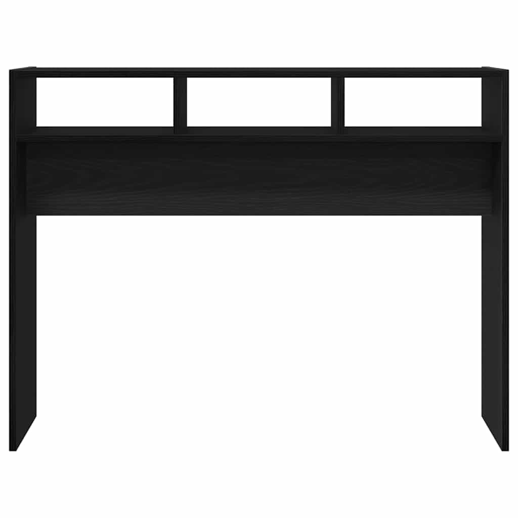 Console Table Black Oak Effect 105 X 30 X 80 Cm