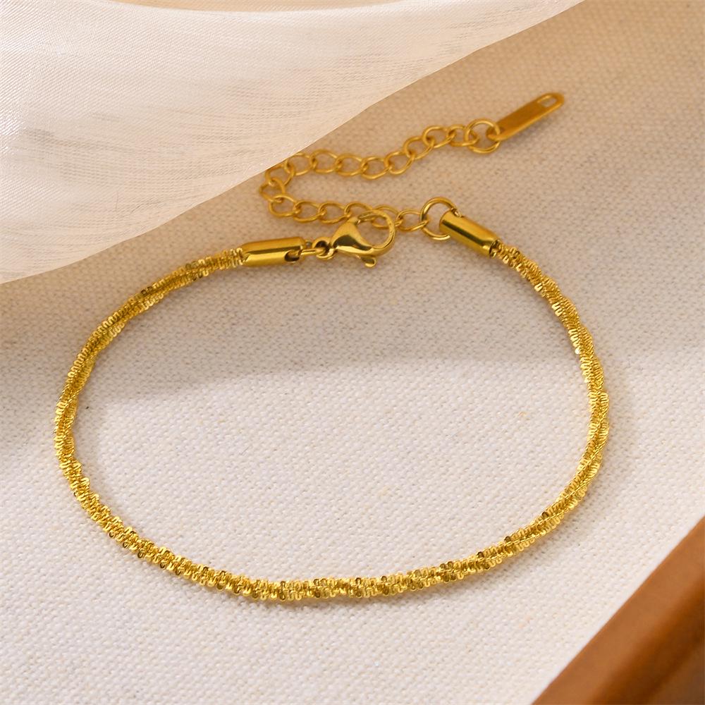 Korean Titanium Steel Four-Leaf Clover Bracelet - Women's Fashion, Versatile & Non-Fading Jewelry