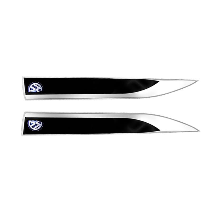 

2pcs 3D Metal Car Fender Side Wing Blade Badge Emblem Sticker For Volkswagen Polo Passat B5 B6 B7 T4 T5 Golf 4 5 6 Tiguan Jetta