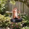 Hanging Garden Decoration Swing Weatherproof Squirrel Statue Ornament Garden Decor
