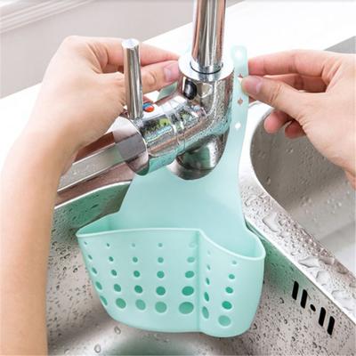Küche verstellbar Snap Wasserhahn Lagerung hängenden Korb Waschbecken Regal Schwamm Abfluss Rack