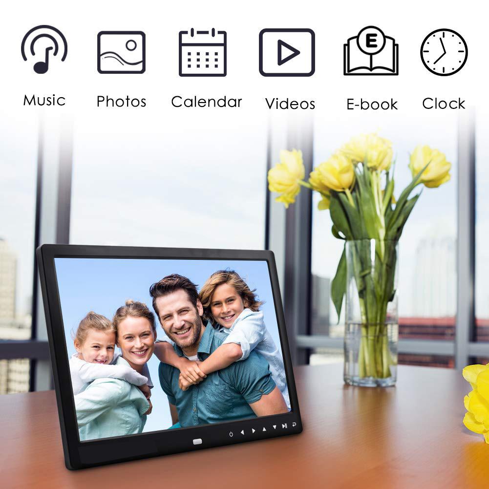 12 Inch 1080P HD Digital Photo Frame with Remote Control Support 32G SD and USB for Pictures and Videos