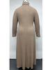 Middle Eastern Style Plus Size Long Sleeve High Neck Slim Fit Elegant Home Dress
