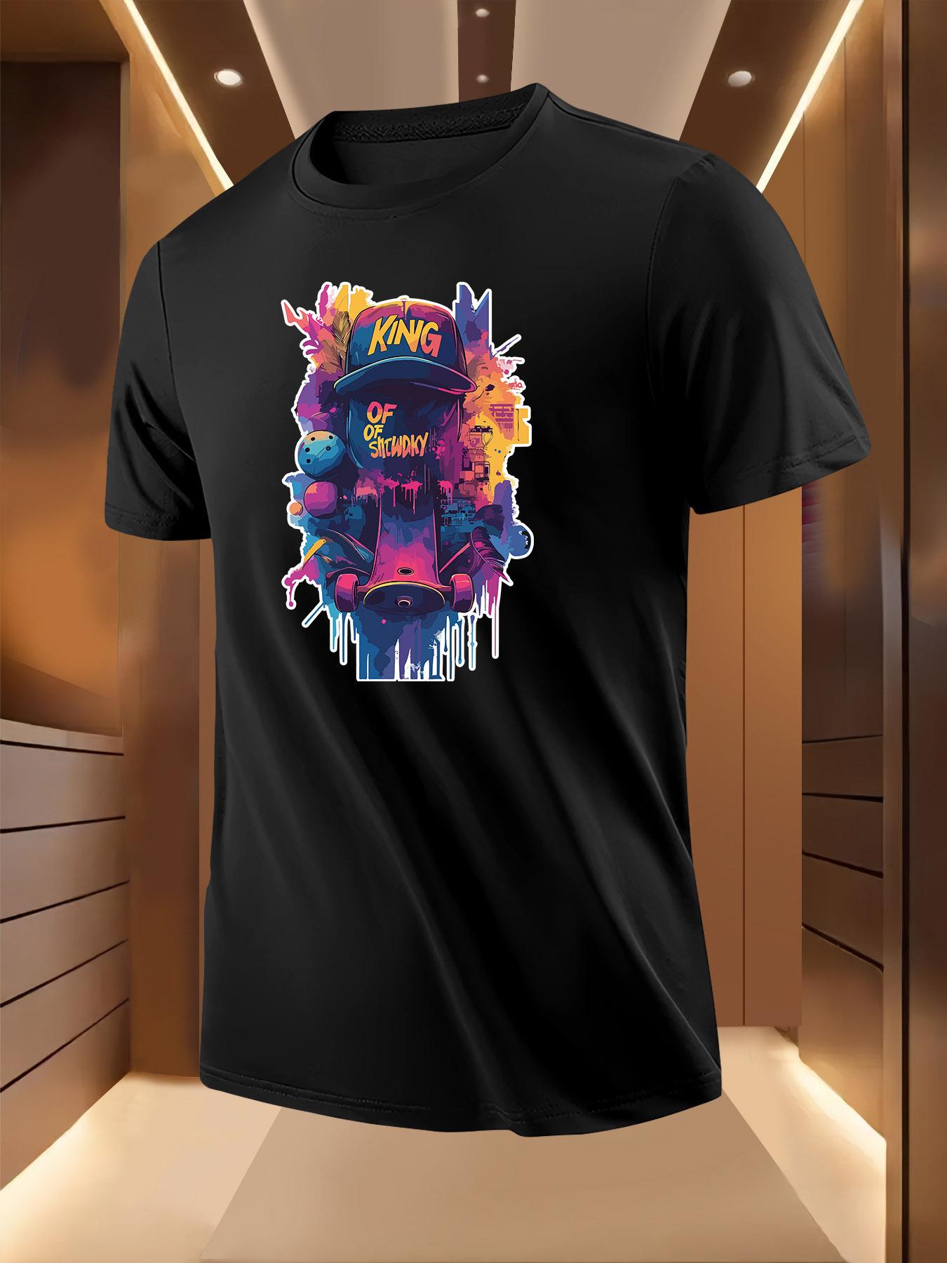 Skate King Graphic Tshirt - Lightweight Breathable Summer... XXXXL