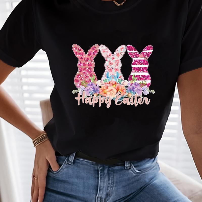 

Applique Embroidered Women s T-shirt - Streetwear Designer Short Sleeve S