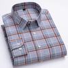Men's Oxford Shirts Long Sleeve 100% Cotton Casual Plaid Soft Regular Fit Formal Dress Shirt Social Blouse Male Clothes 6XL 7XL