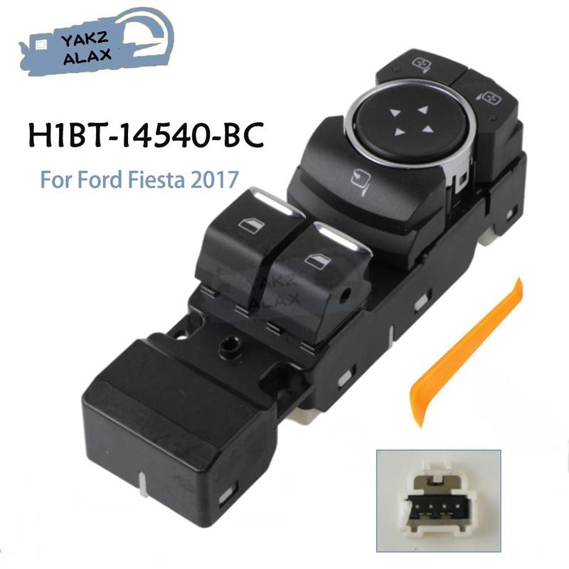 For Ford Fiesta 2017 Front Left Driver Side Master Window Control Switch Glass Lifter Controller Button 4P H1BT-14540-BC
