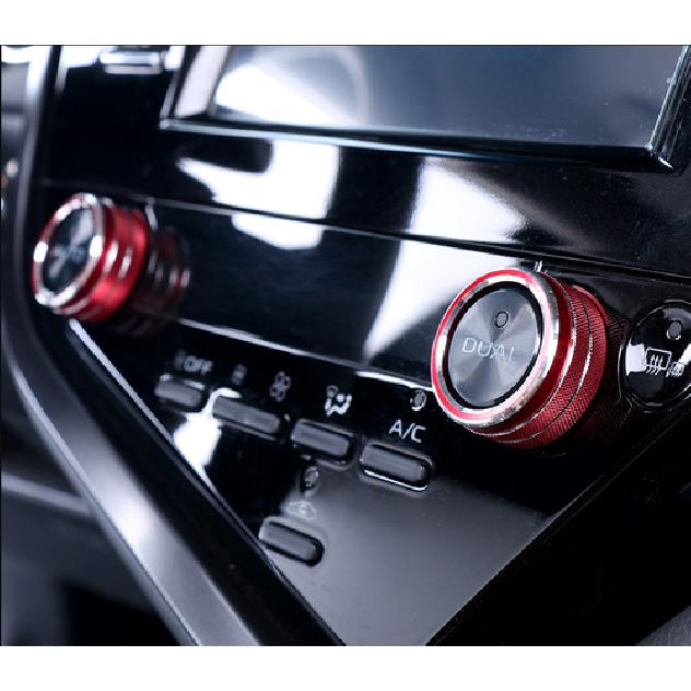 For Toyota Camry 2018- Air Condition Knob Button Ring Cover Decor Pair