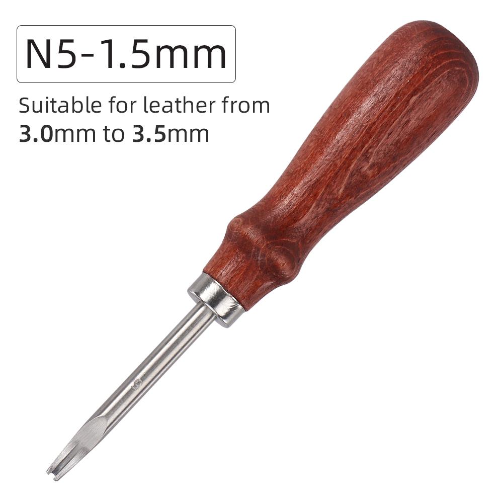 

1pc DIY Leather Carving Groove Tool, Wooden Handle Trimmer, Leather Edge Slotting Stamping Tool,Leather Handicraft Pressing Tool