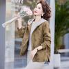 Mom's Spring & Autumn Plus Size Short Trench Coat 2025: Stylish Middle-Aged & Elderly Women's Casual Jacket