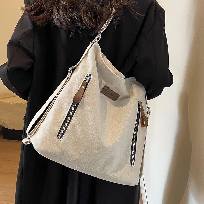 Large Capacity Canvas Shoulder Bag for Women  Casual Shoulder Bag  Women's Backpacks  Travel Bag  Crossbody Bags  Women's Bag